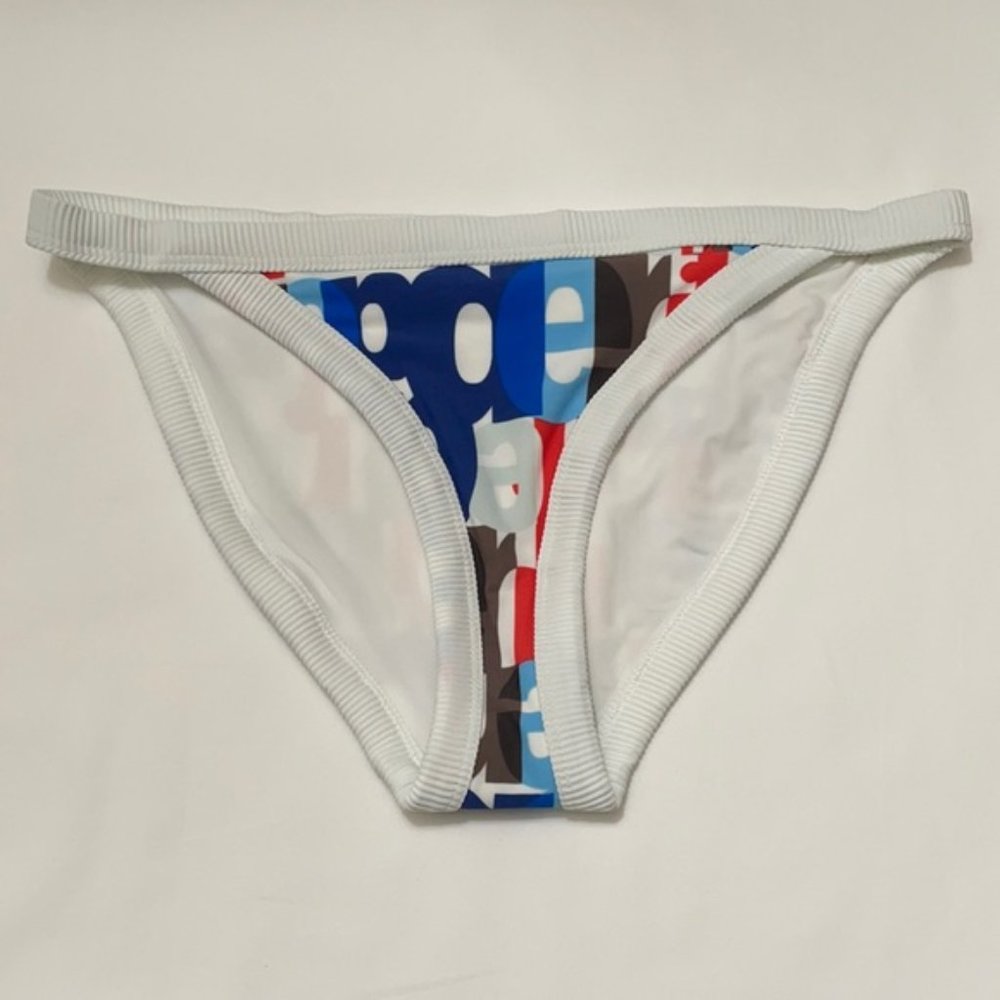Aerie Logo White Trim Bikini Bottom